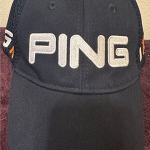 Ping G10 baseball hat cap breathable size S/M golf blue & white great condition